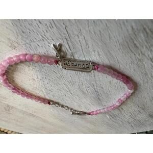 SILPADA 925 Sterling Silver Courage Breast Cancer Awareness Bracelet B2963